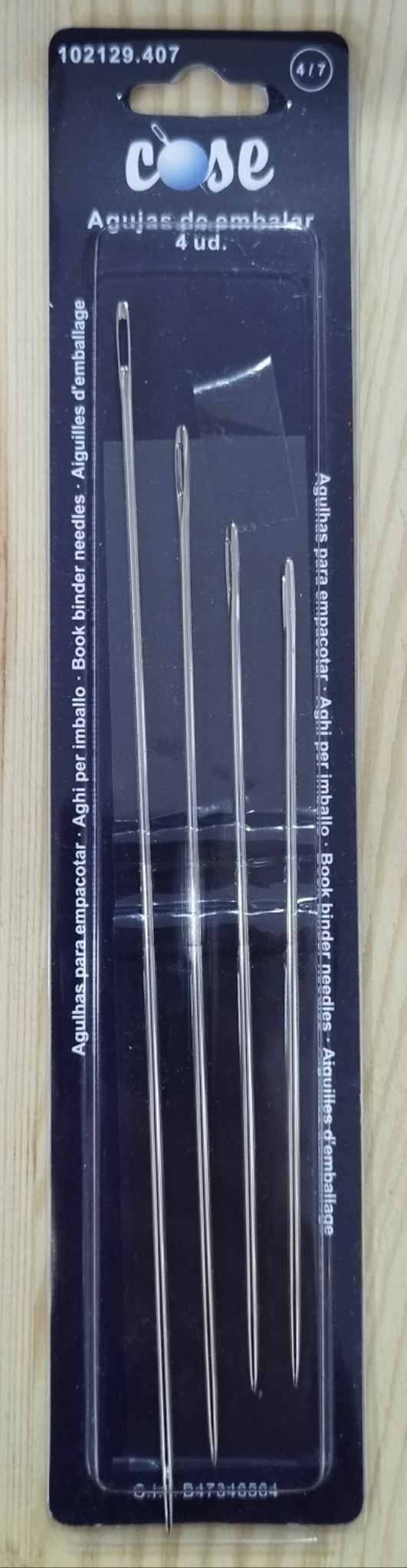 Agulhas para empacotar