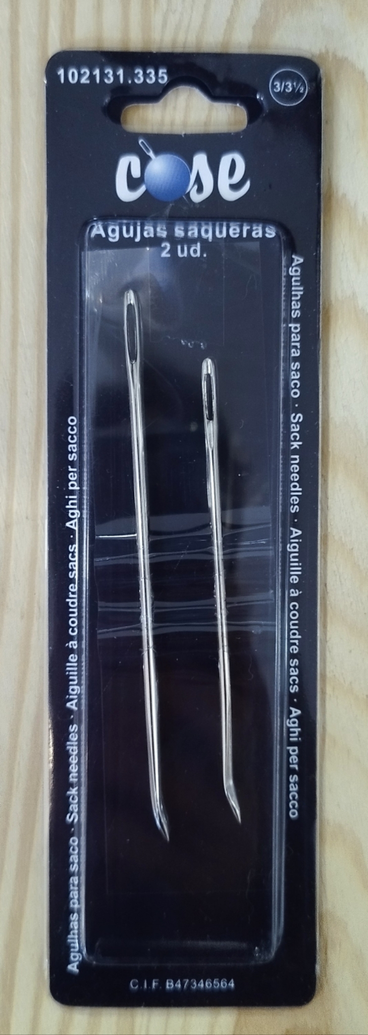 Agulhas para sacos ponta curva