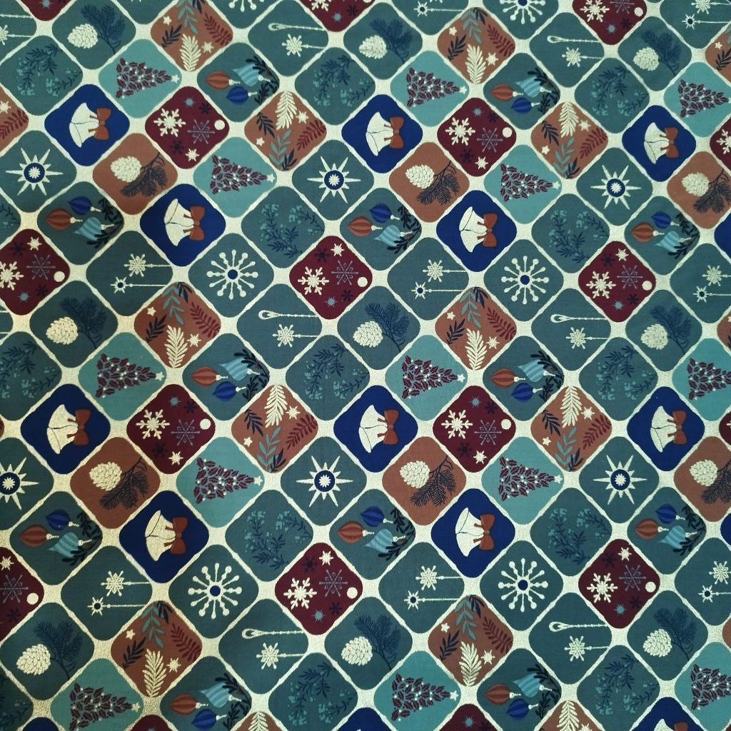 Tecido de Natal brilho dourado