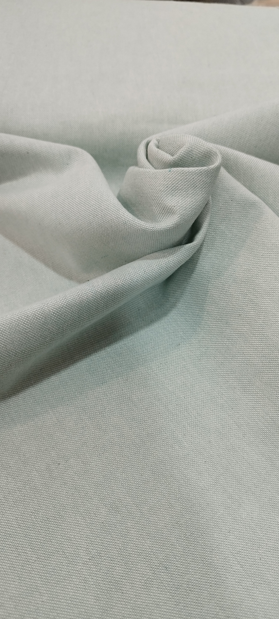 Linho com algodão cor verde água