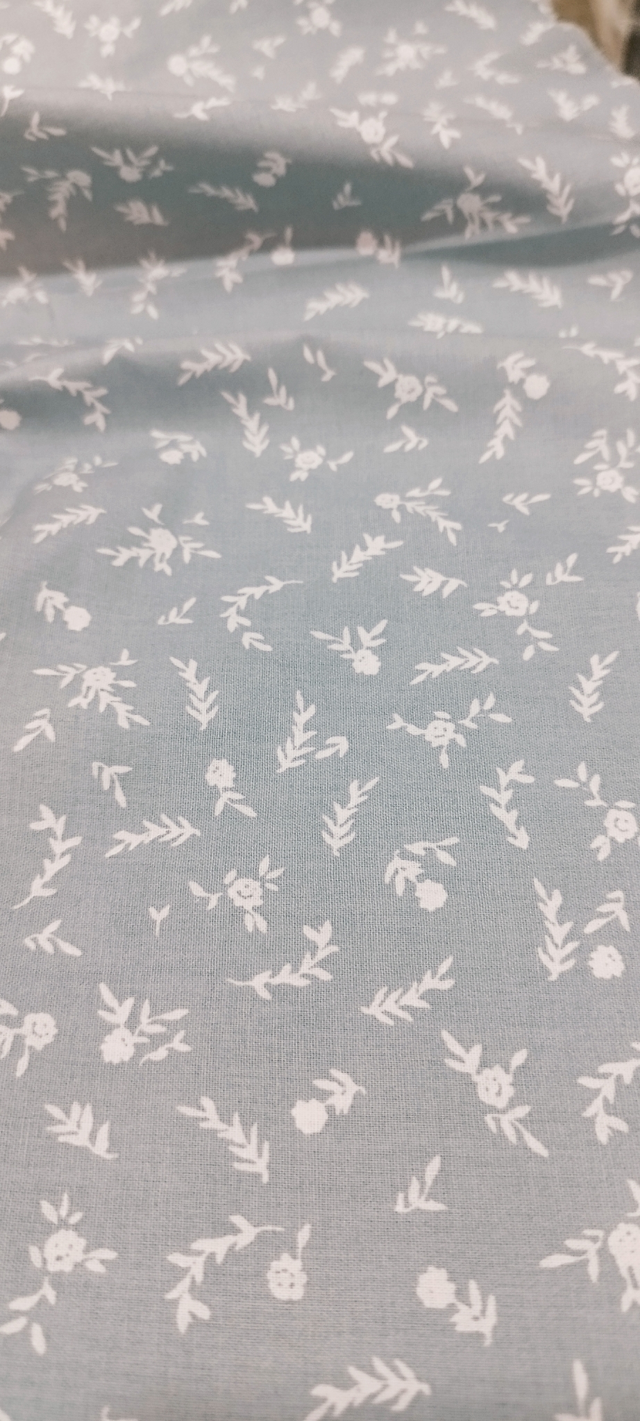 Tecido floral Azul pastel