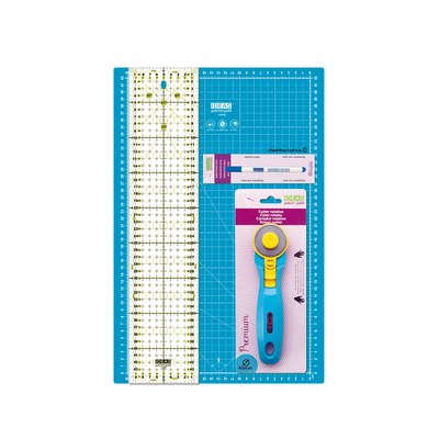 Kit iniciação Patchwork Azul Turquesa